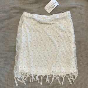 12th tribe pearl white skirt